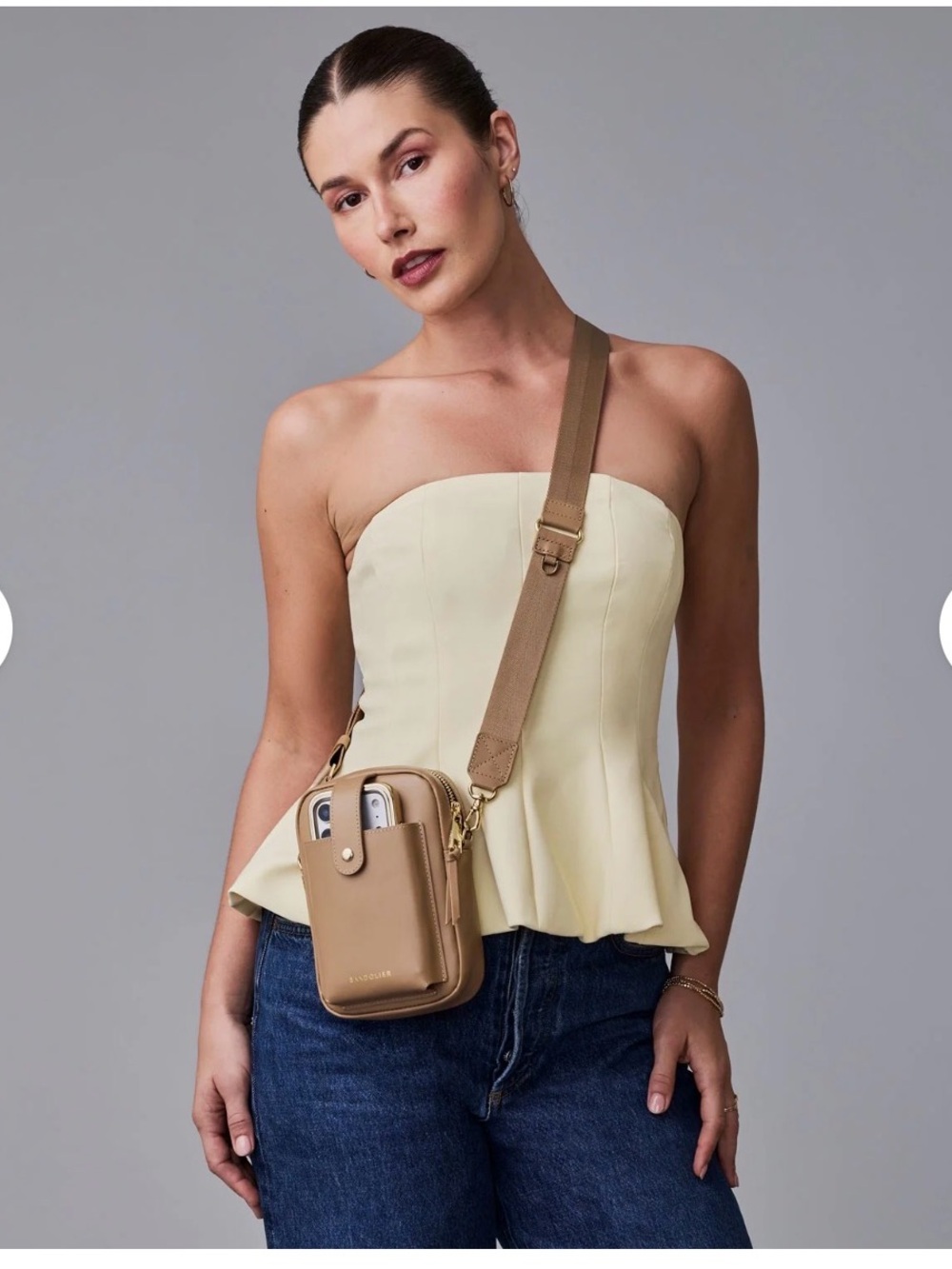 Bandolier Dillon Crossbody Bag in Tan